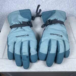 Columbia Omni-Tech Winter Gloves Mens Small Teal Blue Omni-Heat